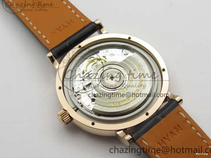 MIROTIME 0522 Durable Portofino 37mm RG V7F 1:1 Best Edition Gray Dial Diamonds Bezel on Black Leather Strap A 7089